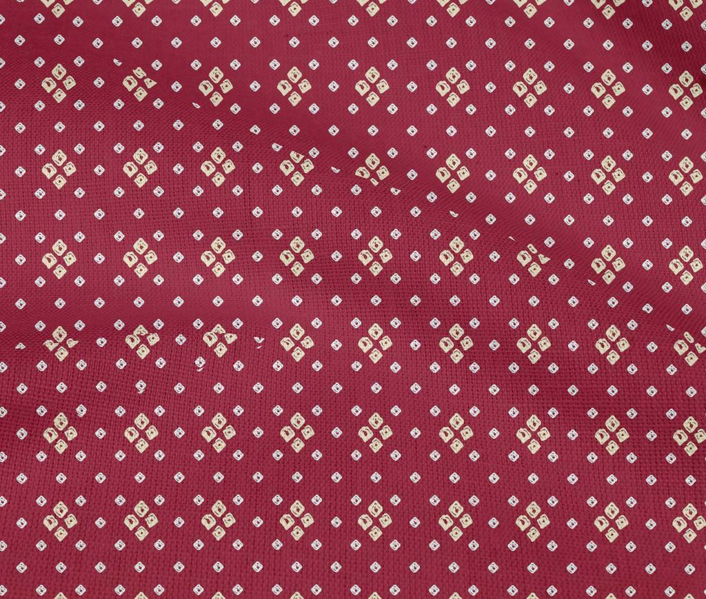 oneOone Cotton Flex Carmine Red Fabric Small Motif Bandhani Quilting Supplies Print Sewing Fabric By The Yard 40 Inch