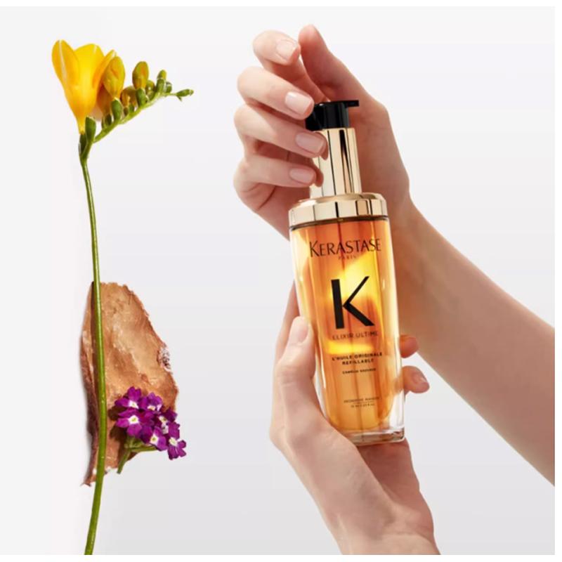 Kerastase Масло для ухода за волосами «Золотая Камелия» Восстанавливает, питает, против пушистости, разглаживает, увлажняет и предотвращает ломкость / 30 мл