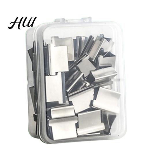 Strong Clip Fasteners Paper Binder Push Refills, Reusable Stainless Steel Binding Clips Non-damaging for Office File Organization, Long Tail Document