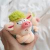 Adorable Animal Keychain Green Funny Hair Animals Pig Doll Toy Plush Pendant