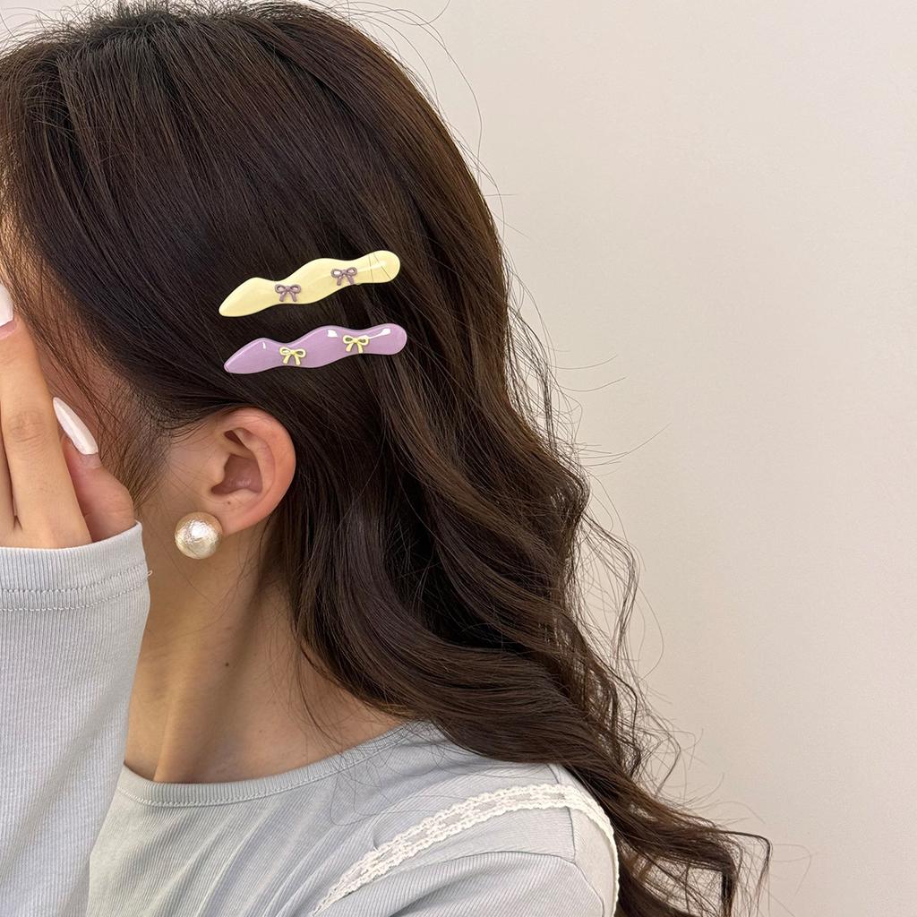 Корейская нерегулярная заколка для волос волнистая конфетного цвета, нежная темпераментная заколка для боковых волос женская летняя милая повседневная НОВИНКА