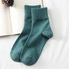 Cotton Knitting Women Socks Japanese Fashion Solid Color Long Socks Women Autumn Winter Harajuku Streetwear Vintage Socks