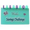 52 Week Saving Challenge Binder with Clear Cash Envelope Reusable 8 Holes Binder Budget Book Planner Money Organizer Album