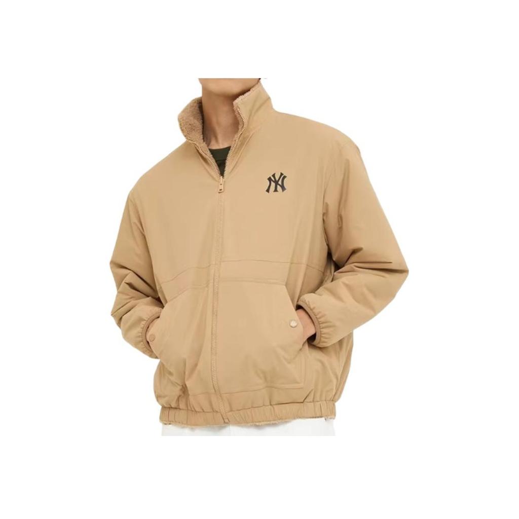 New MLB New York Yankees Velvet-feel Coat Unisex Apricot 3AFDV0346-50BGL