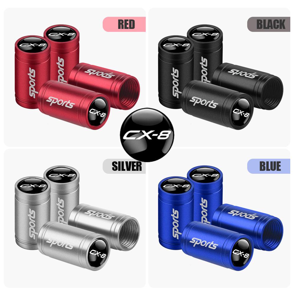 4Pcs Metal Car Wheel Tire Valve Caps Tyre Air Valve Covers For Mazda 2 3 5 6 Axela Atenza Speed 6 CX-3 CX-4 CX 5 CX-7 CX8 MS NH8