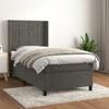 3132646 vidaXL Divan Bed and Mattress Dark Grey 80x200 Cm Velvet
