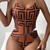 European and American Sexy Backless High-End Tight-Fitting One-Piece Swimsuit