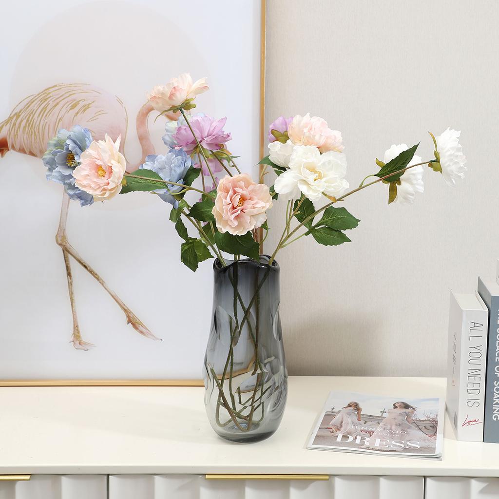 4 Head Peony Flower Simulation Home Living Room Decoration Fake Flower Interior Scenery Path