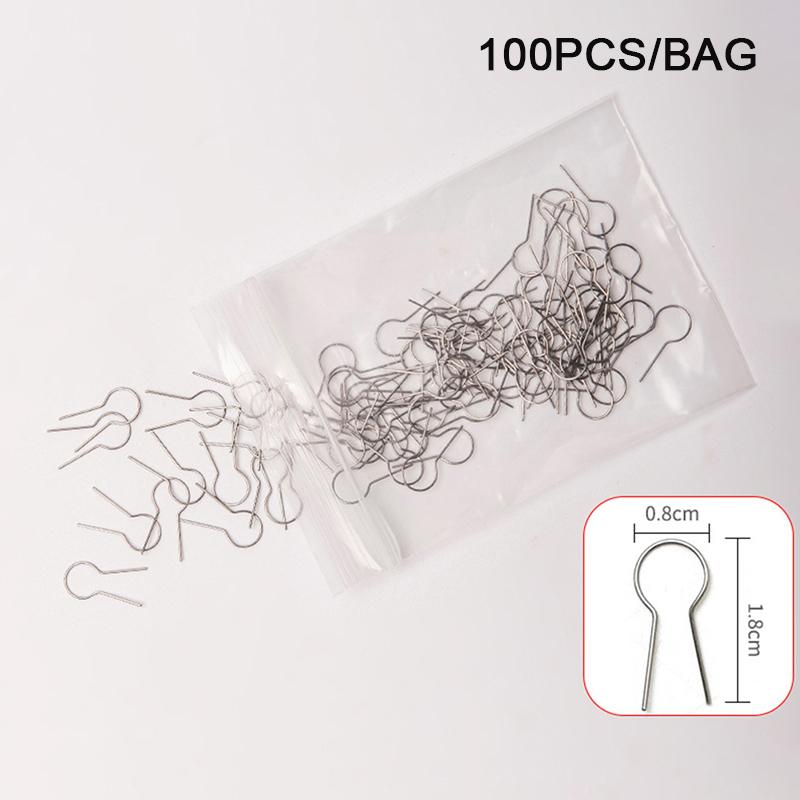 50/100PCS Hanging Firing Hook Jump Rings Pottery Ornament High Temperature Resistance Tungsten Wire Hanger Pottery Hanging Ring