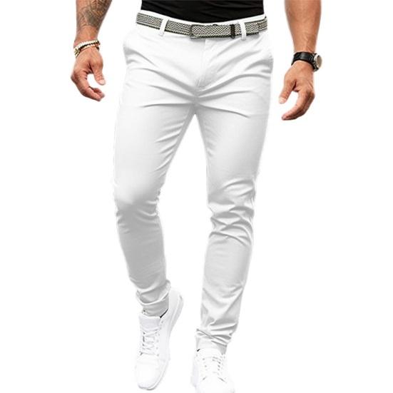 Мужской однотонный костюм, длинные брюки, со средней посадкой, с наклонными карманами, на молнии, приталенные брюки для бизнеса и офиса, брюки для шитья, рабочая одежда