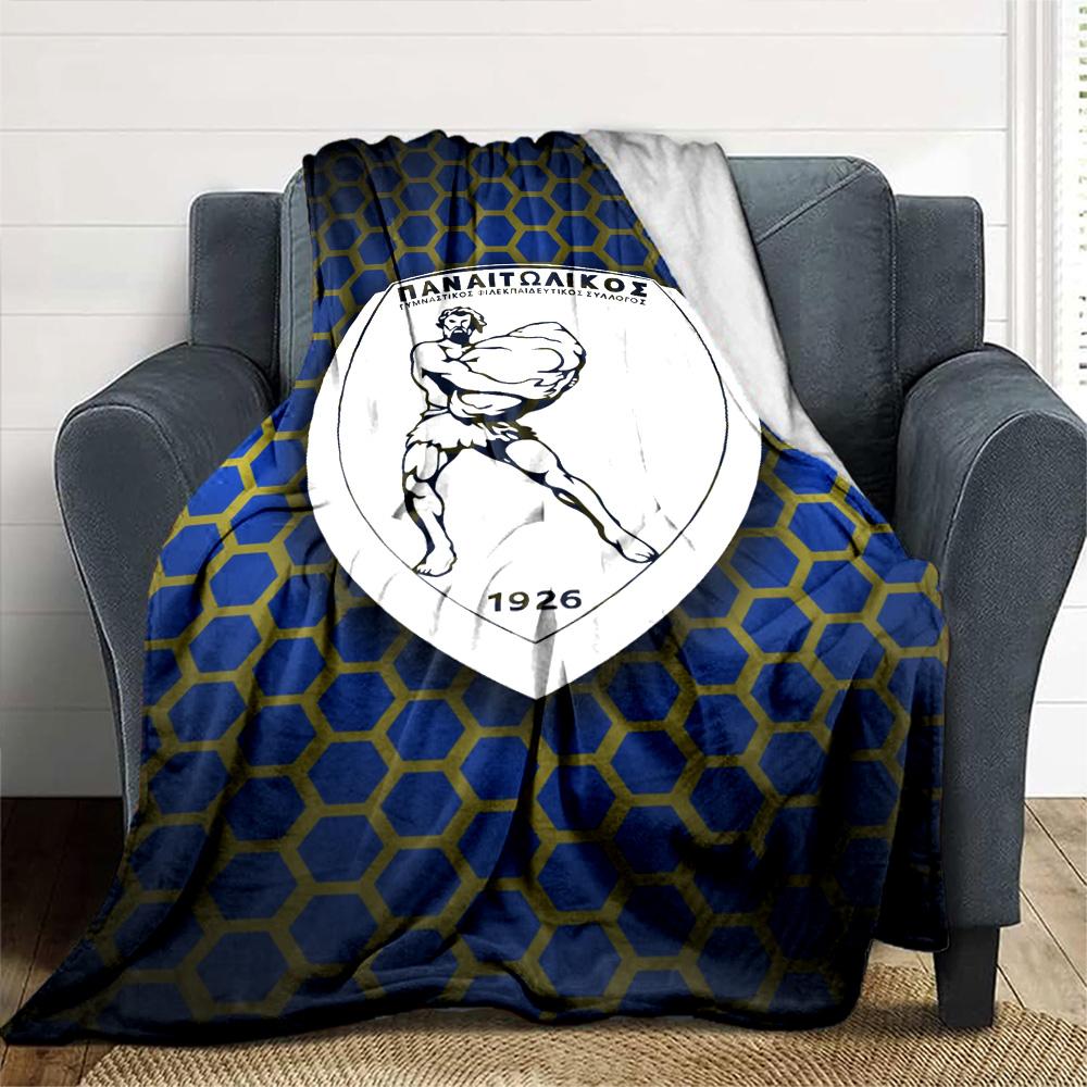 Panetolikos Print Flannel Blanket High Quality Warm Comfortable Cover for All Seasons Perfect for Gifts Home Decor