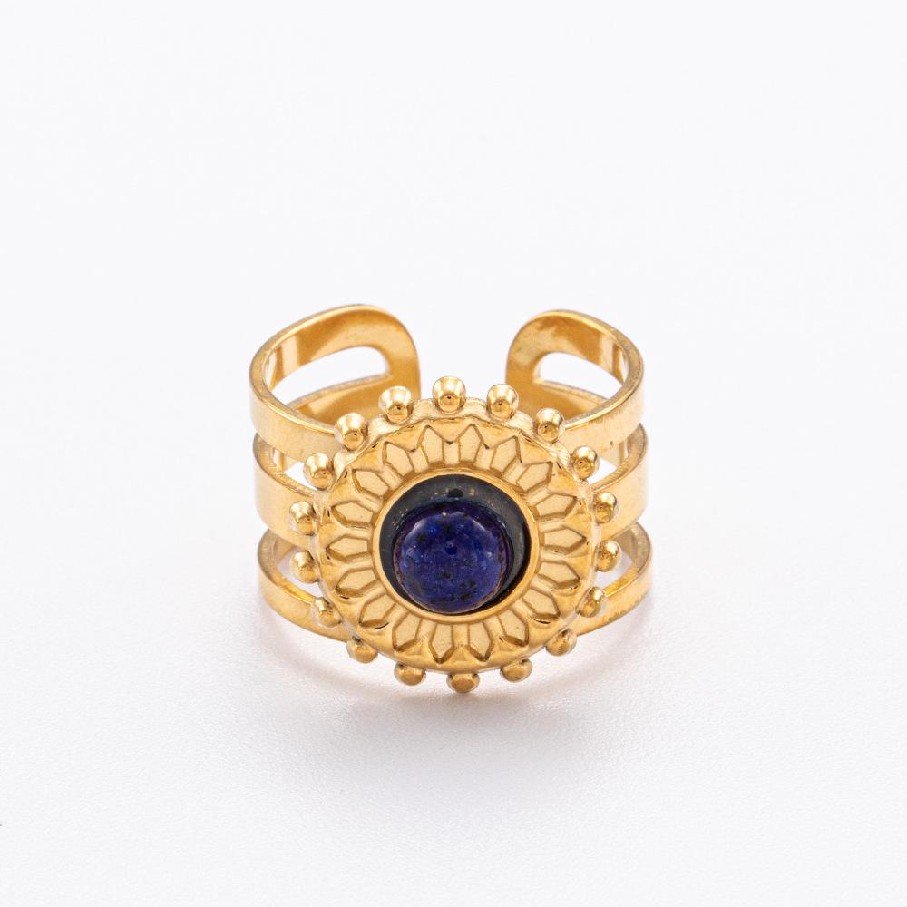 Ювелирные изделия из нержавеющей стали Павлин Зеленый титановая сталь с нефритовым кольцом из нержавеющей стали для пожилых людей, чувство роскоши, легкая потеря цвета, летняя женская