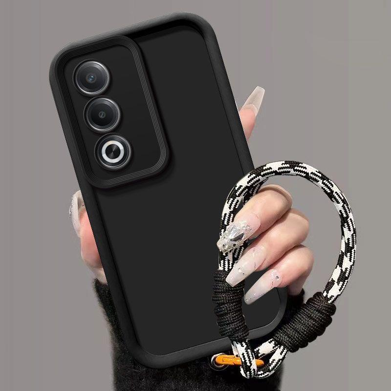 Для OPPO A3 Pro 5G Чехол OPPO K12X 5G A80 5G Чехол для телефона Тканый шнурок Матовая задняя крышка Защита с эффектом кожи Противоударный чехол