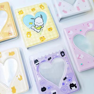 36 карточек Kpop Card Binder Name Card Book Photocard Holder Cute Bear Photo Albom 3-дюймовый Love Heart Hollow Picture Storage Case