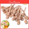 Premium Quality 24pcs Wooden Jam Honey Dipper Wood Stirring Rod Stick Syrup Spoon