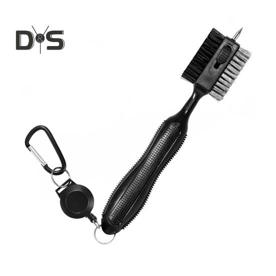 Щетка для чистки клюшек для гольфа Инструмент для чистки клюшек для гольфа с магнитным выдвижным карабином Легкие аксессуары для гольфа для мужчин Спорт на открытом воздухе