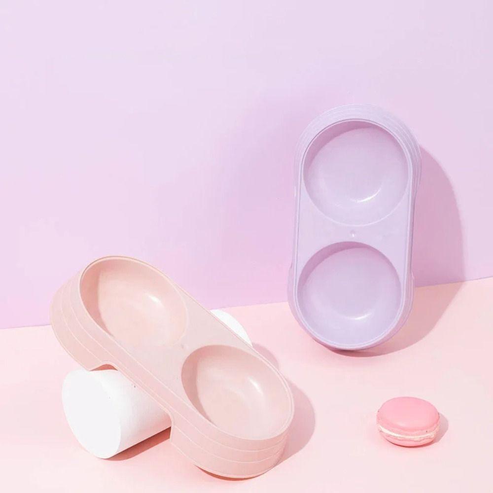 Portable Kitten Water Food Feeder Large Capacity Feeder Dish Bowl Durable Cat Double Bowls