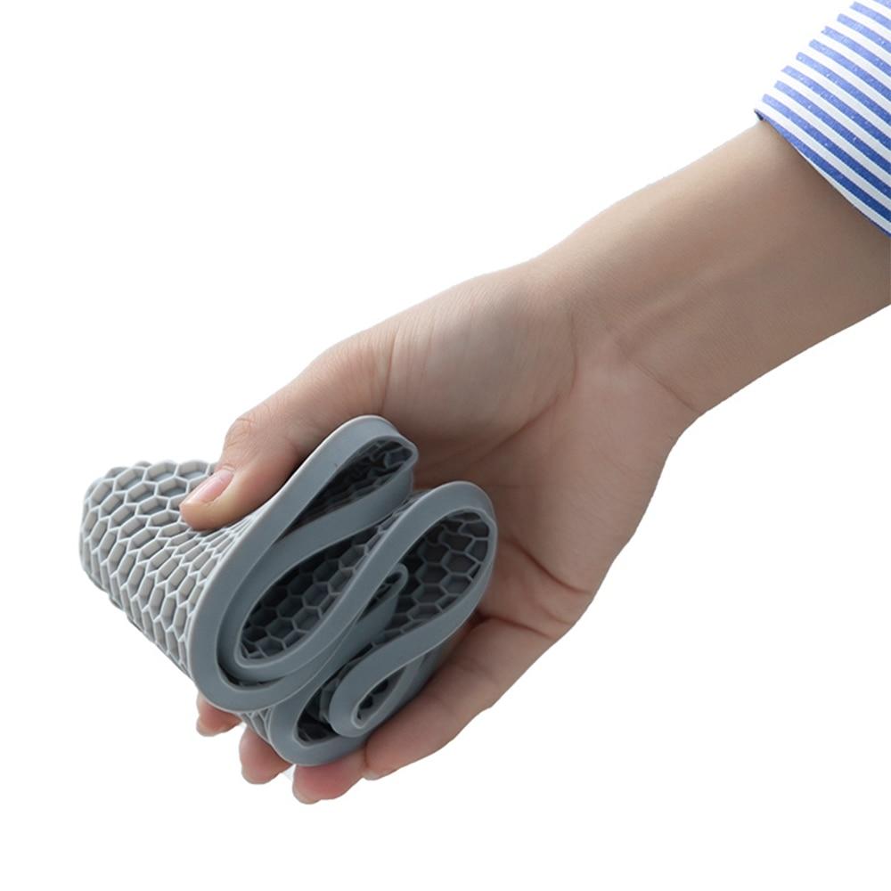Round Insulation Silicone Mat Non-Slip Heat-Resistant Anti-Scalding Honeycomb Microwave Oven Mat Pot Holder Thicken Coasters