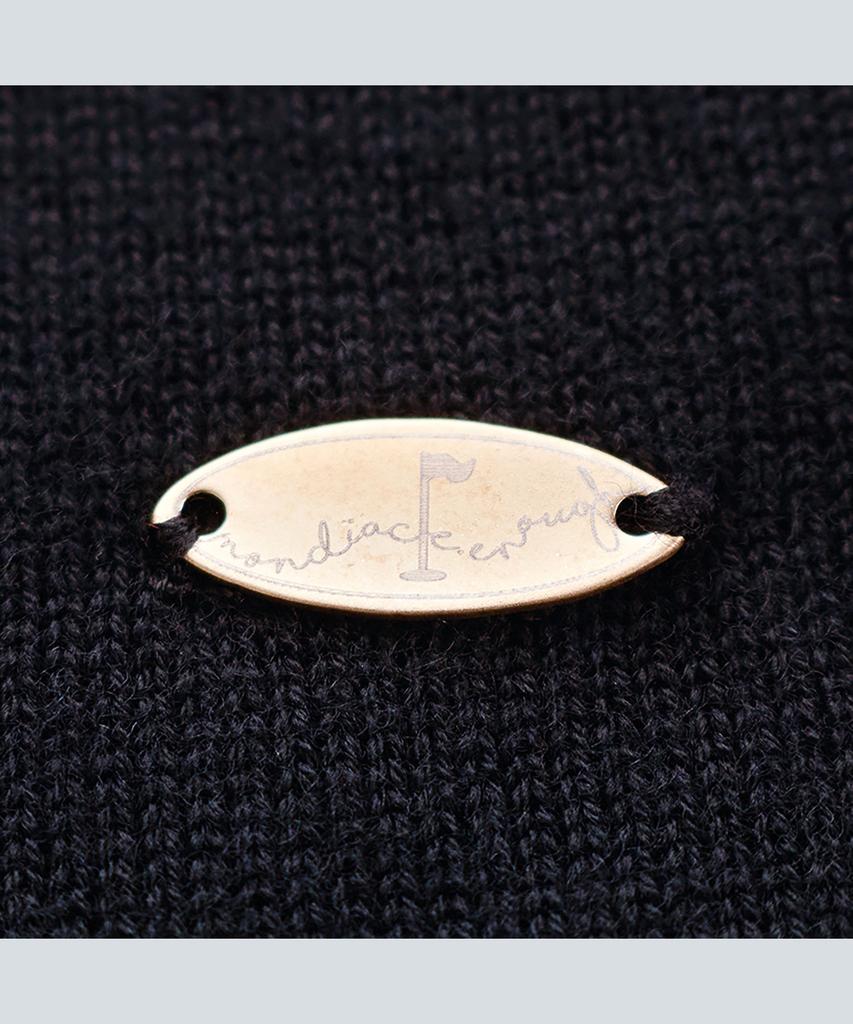 Mondiag [Mondiag X E.Enough] Men'S Merino Wool Round Collar Knit (Black Contrast)