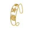 Golden Starfish Shell Cuff Bracelet Ocean Series Summer Beach Bangle  Jewelry Gifts