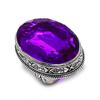 Natural Pink Amethyst Gemstone Handmade 925 Steling Silver Gift Ring Size 9 t3I19