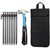 30CM Ground Pegs Outdoor Camping Tent Canopy Ground Pegs Camping Beach Windproof Ground Pegs Hammer Set