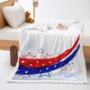 Independence Day 2D Digital Printing Thickened Lamb Fleece Crystal Fleece Blanket