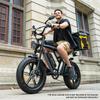2026 New Jansno X70 20Inch Fat Tire Electric Bicycle 750W 48V 34AH Dual Battery 30MPH 80km/120km City Commuter Electric Bike for Adults