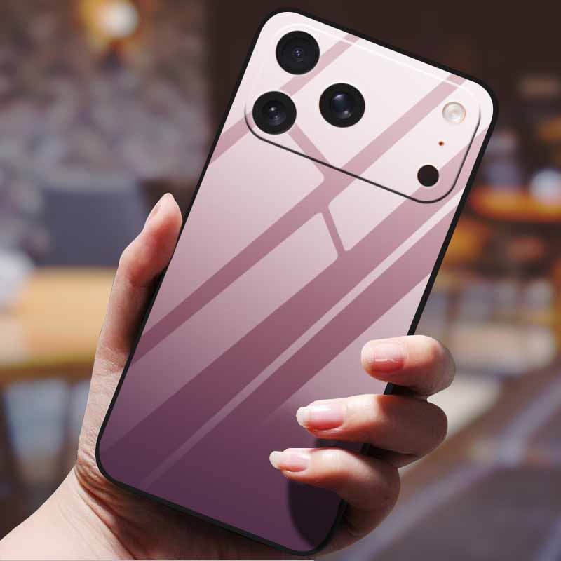 Градиентный чехол для телефона для iphone 17 pro max iphone17 Air Закаленное стекло Жесткая задняя крышка для Apple iphone17pro Узор в конфетных цветах