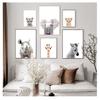 Nursery Wall Art Canvas Painting Nordic Posters And Prints Wall Pictures Baby Kids Room Decor Giraffe Elephant Lion Tiger Zebra