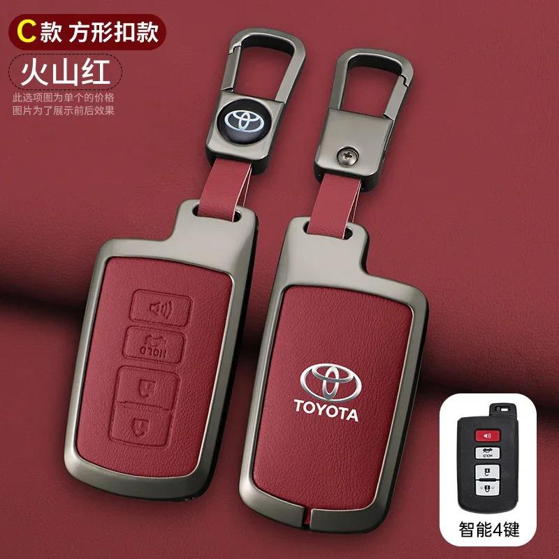 Car Key Case for Toyota Key Cover For CHR RAV4 Auris Avensis Prius Aygo Camry Corolla Land Cruiser 200 Prado Crown Car Key Fob