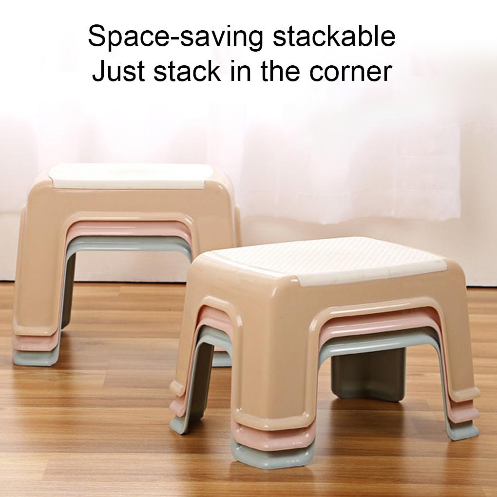 Пластиковый табурет-стремянка Нескользящий толстый табурет Сиденье для пеленания Мебель Скамейка Ванная Спальня Туалет Детский сад