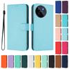 Realme11 4G Cases For Realme 11 4G Wallet Leather Flip Cases Realme11 4G Protective Card Slot Book Cover Solid Color Fundas