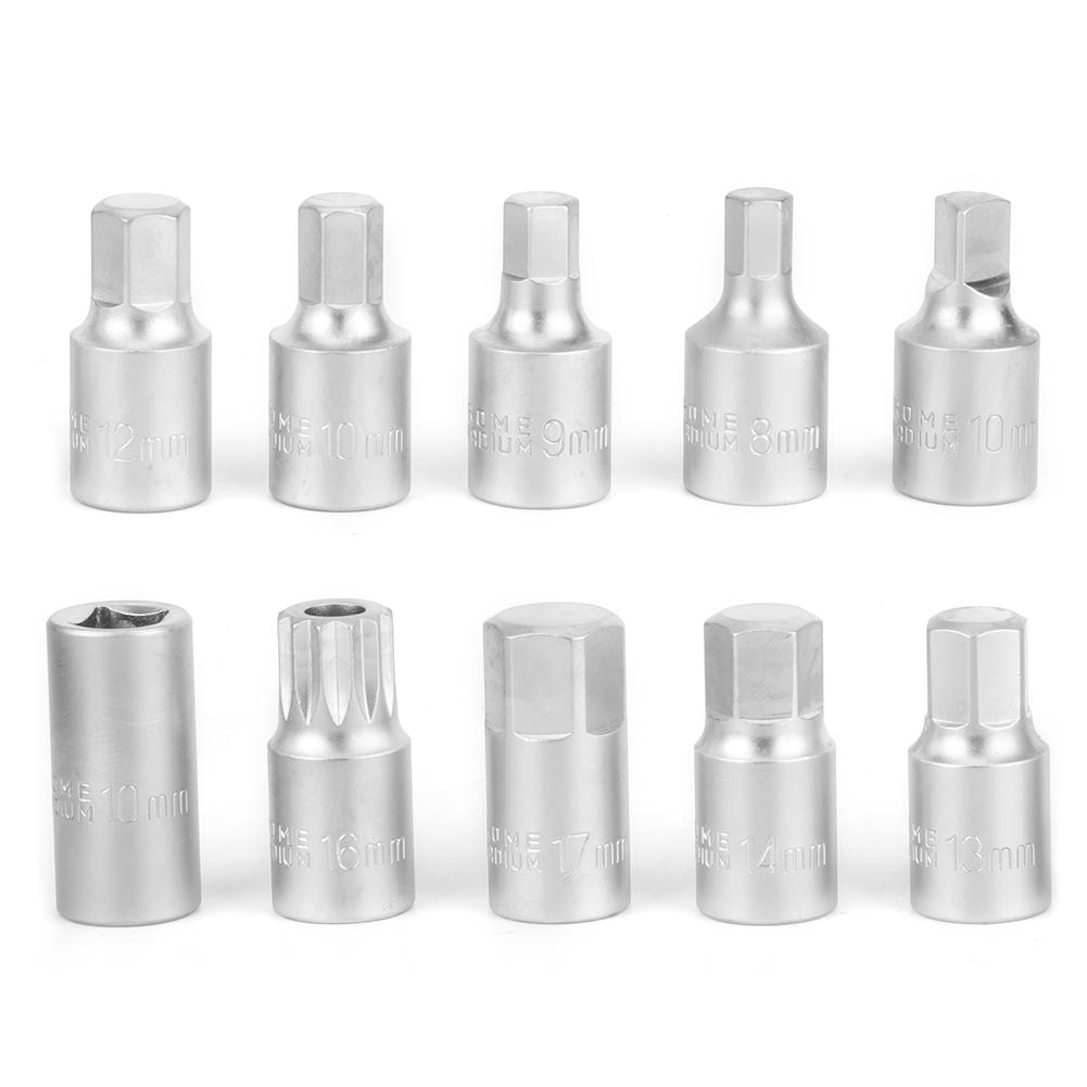 Набор из 23 предметов 3 8 дюймов Сливной поддон Масляный поддон Болт Гильза Гаечный ключ Набор для снятия Инструмент для ремонта автомобиля