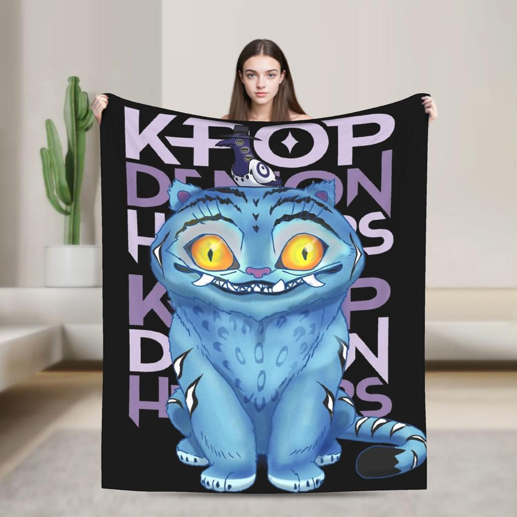 K-pop Охотники на демонов Huntrix Одеяло Фланелевое Смешное Дышащее Плед для домашнего текстильного декора
