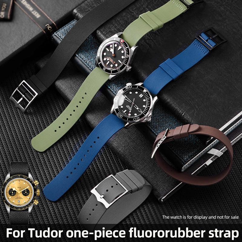 20мм 21мм 22мм FKM Фторкаучуковый Ремешок Для Tudor FXD M25707 M79363N Браслет для Omega Seamaster Longines Rolex резиновый ремешок для часов