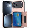 Чехол-кошелек однотонный для iPhone 17 Pro Max 16 Plus 15 14 13 12 11 Комбинация жесткого и мягкого Ударопрочный чехол