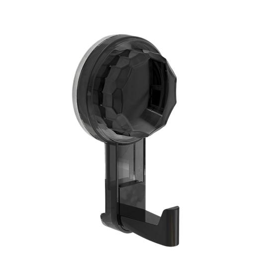 Rotating Suction Cup Hook with Vacuum Lock Heavy-Duty No-Drill Adhesive Hook for Bathroom Kitchen Door Removable Reusable Space-Saving Organizer for