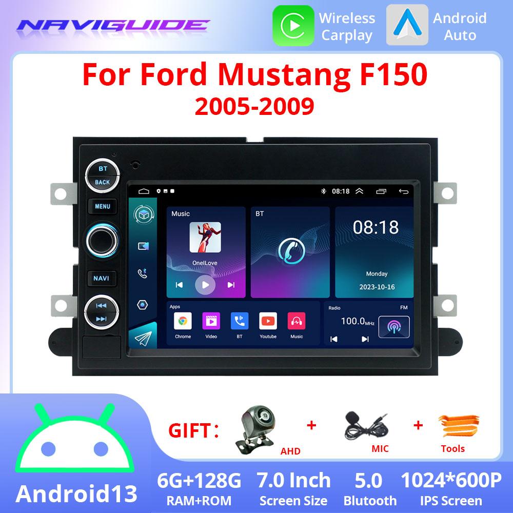 7 Inch Android 13 For Ford F150 2005-2009 No DVD Car Wireless Carplay & Android Auto With IPS Touch Screen 4G WIFI BT 5.0