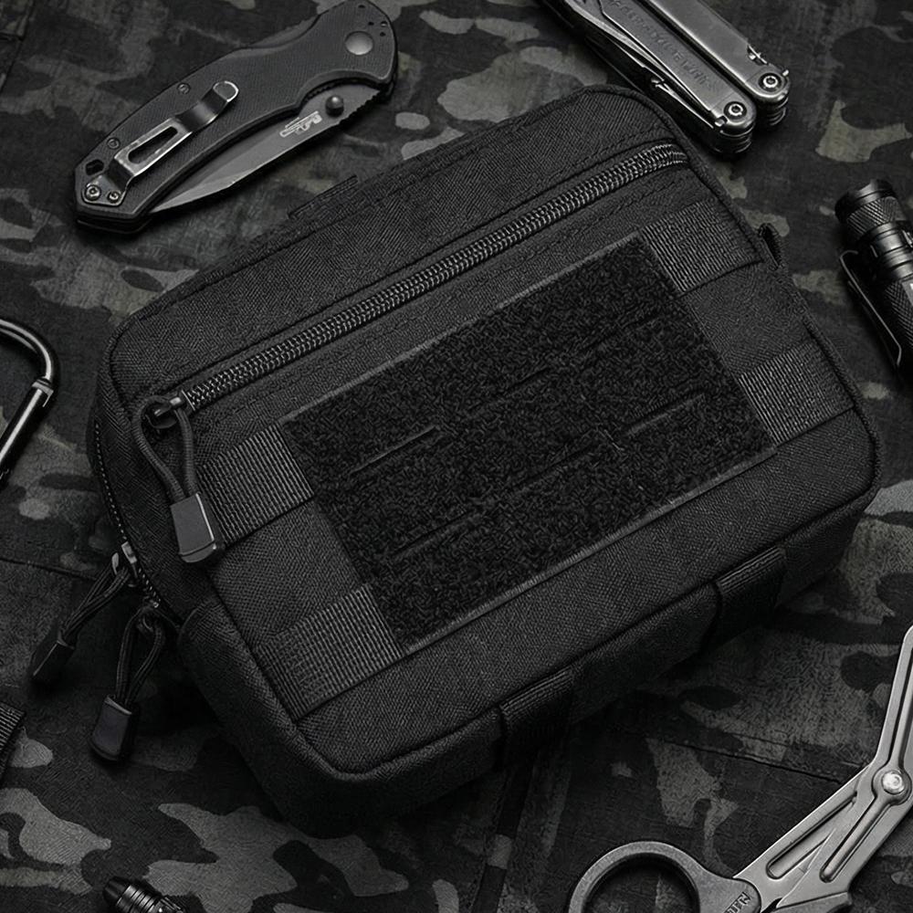 Outdoor EDC Hunting Molle Pouch Tactical Waist Pack Outdoor Tools Bag Nylon Portable Men Toiletry Bag With Patche For Hiking
