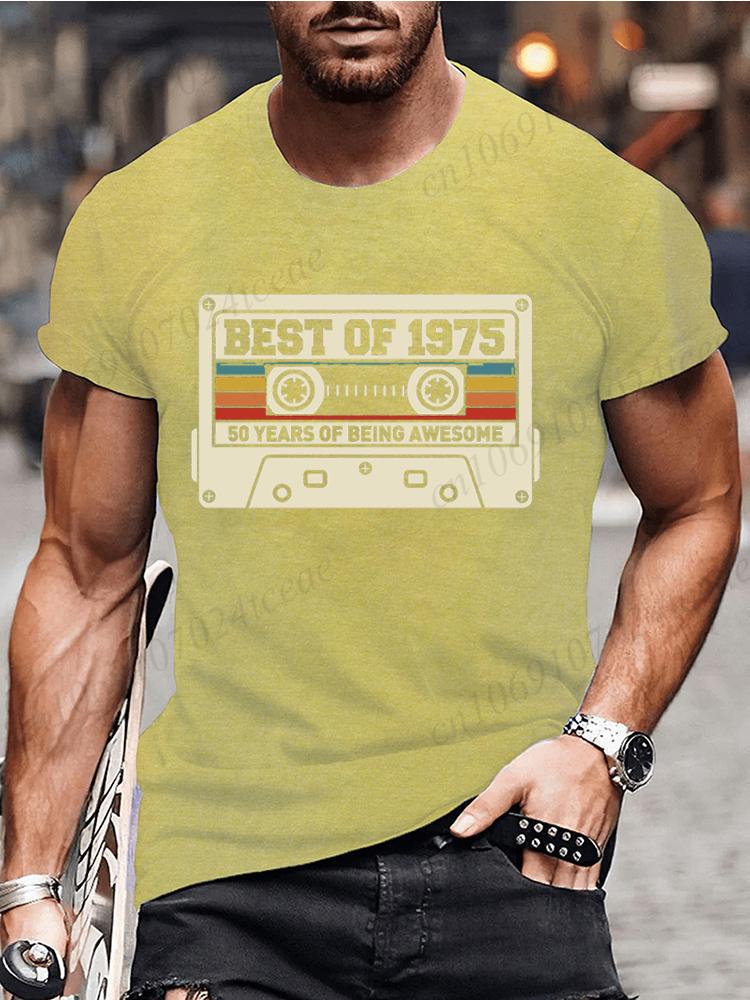 Best of 1975 50th Birthday Shirt, Retro 1975 Cassette T-shirts, Vintage 50th Birthday Gift for Women Men Tshirt, Party Tee Shirt