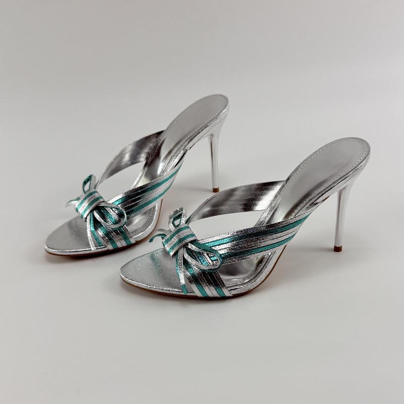 2025 Женские универсальные босоножки и шлепанцы с перекрестными ремешками, круглым носком и высоким каблуком - Мода весна/осень, доступны большие размеры