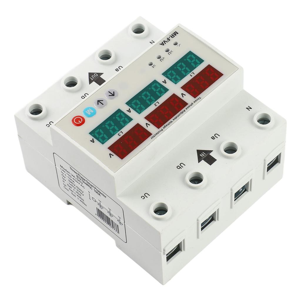 3-фазный регулируемый предохранитель напряжения 220 В с самовозвратом для защиты от повышенного и пониженного напряжения для бытовых нужд
