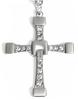 R-STYLE Jewelry Maker: Replica Cross Necklace and Accessory Cloth Set (Silver Chain with Cross) Worn by Dominic from The Fast and the Furious