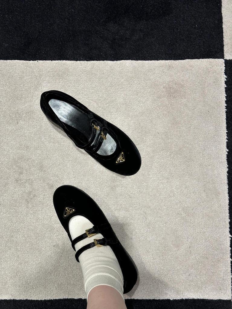 Retro Triangular Buckle Leather Mary Jane Single Shoes Women's One-word Buckle Flats Soft-soled Ladyshoes Small Leather Shoes