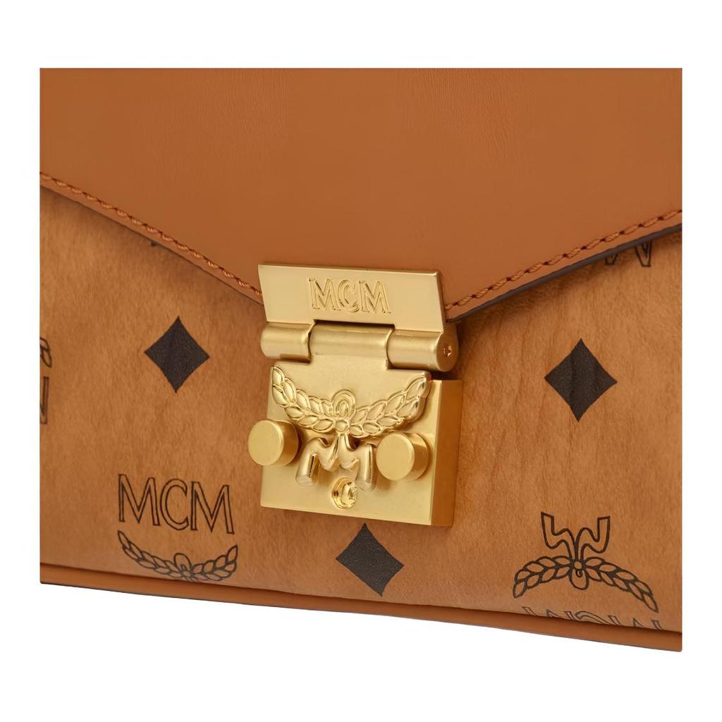 MCM Tracy Visetos Mini Shoulder Bag Women Shoulder Bag Cognac MWRGSXT01CO001