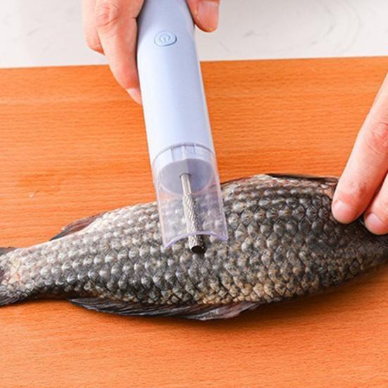 Electric Fish Scaler Remover Cordless Fish Scale Cleaner Rechargeable Waterproof Fish Scaler with Large Capacity Battery Stainless Steel Fish