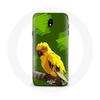 Case for Samsung Galaxy S4 Yellow Parakeet Birds Green Background