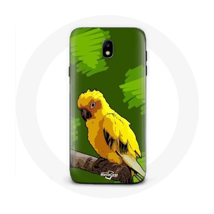 Case for Samsung Galaxy S4 Yellow Parakeet Birds Green Background