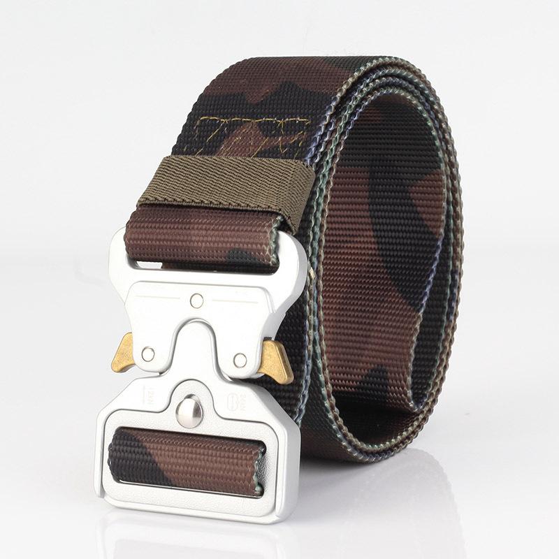 Мужской холщовый военный тактический ремень